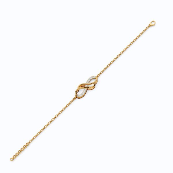 Double Infinity Lab Grown Diamond Bracelet in 14K Gold