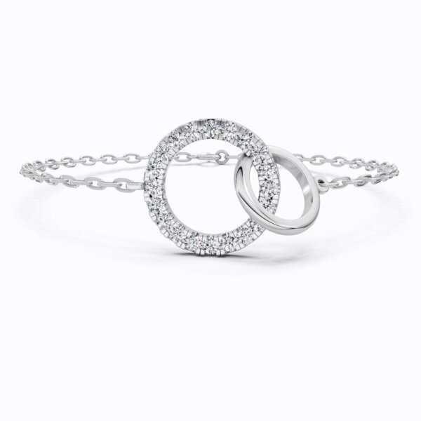 Interlocking Circle Lab Grown Diamond Bracelet in 14K/18K Gold