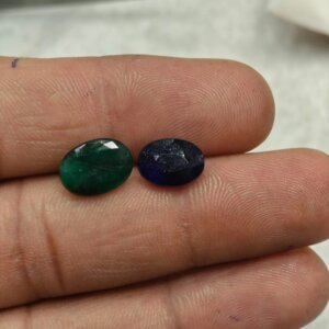 Custom Link- Blue Sapphire 4.50 carat & Emerald 3.40 carat