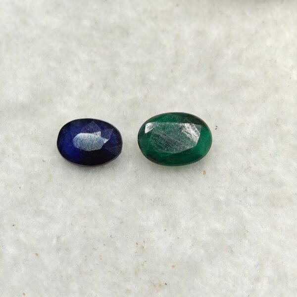 Custom Link- Blue Sapphire 4.50 carat & Emerald 3.40 carat