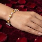 Natural Citrine Gemstone Bracelet Yellow Crystal Beaded Bracelet for Wealth, Success and Positive Energy