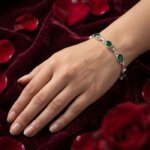 Natural Green Onyx Gemstone Bracelet Deep Green Crystal Bracelet for Strength, Confidence and Emotional Balance