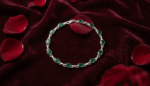 Natural Green Onyx Gemstone Bracelet Deep Green Crystal Bracelet for Strength, Confidence and Emotional Balance