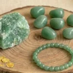 Green Aventurine Crystal featuring a natural green stone with a smooth texture and subtle shimmer.