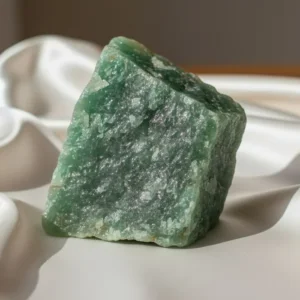 Green Aventurine Crystal featuring a natural green stone with a smooth texture and subtle shimmer.