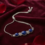 Natural Lapis Lazuli Gemstone Bracelet Deep Blue Crystal Bracelet for Wisdom, Intuition and Confidence