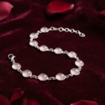 Natural Rose Quartz Gemstone Bracelet Pink Crystal Bracelet for Love, Healing and Emotional Balance