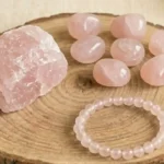 Rose Quartz Combo Set featuring natural rose quartz crystals in a coordinated collection for love and healing.