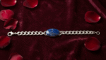Natural Sodalite Gemstone Bracelet Blue Crystal Beaded Bracelet for Clarity, Confidence and Communication