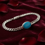 Natural Turquoise Gemstone Bracelet Blue Green Crystal Bracelet for Protection, Healing and Positive Energy