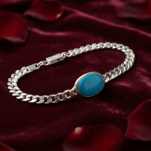 Natural Turquoise Gemstone Bracelet Blue Green Crystal Bracelet for Protection, Healing and Positive Energy