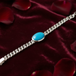 Natural Turquoise Gemstone Bracelet Blue Green Crystal Bracelet for Protection, Healing and Positive Energy