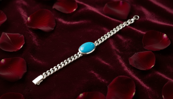 Natural Turquoise Gemstone Bracelet Blue Green Crystal Bracelet for Protection, Healing and Positive Energy