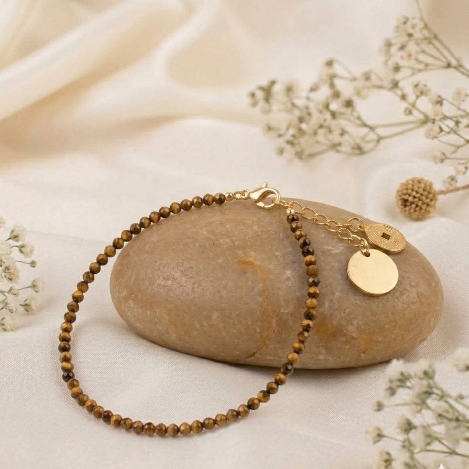 Tiger Eye Anklet for confidence, protection, and success