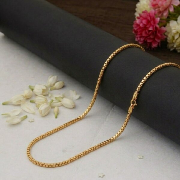 box chain necklace square link design