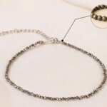 Raw Pyrite Anklet for wealth, confidence, and financial success