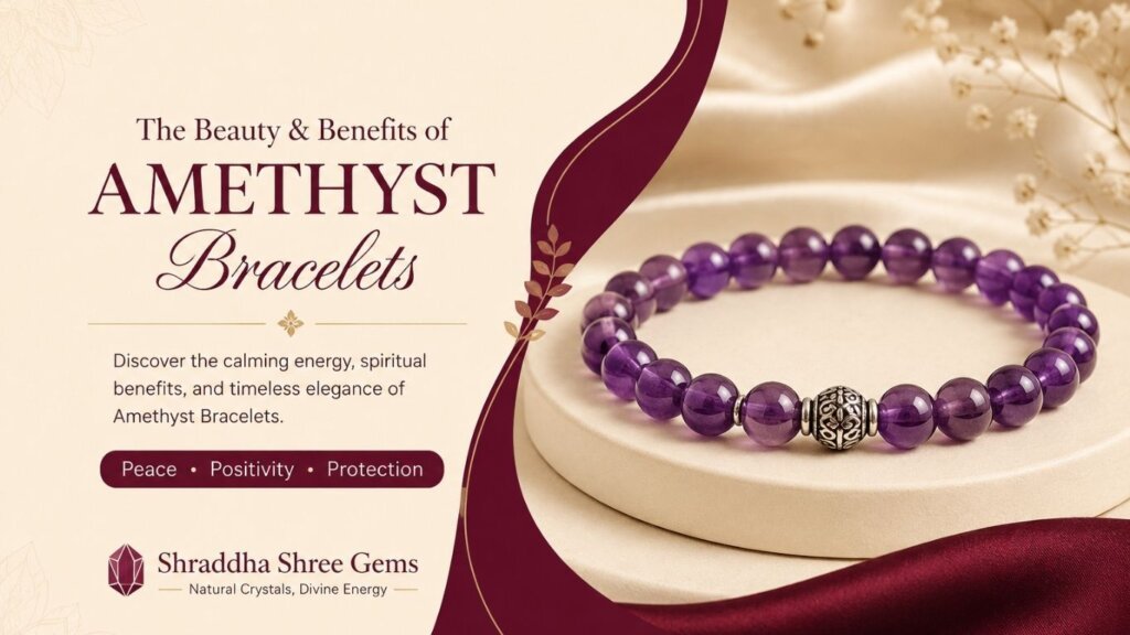 Natural Amethyst Bracelet by Shraddha Shree Gems