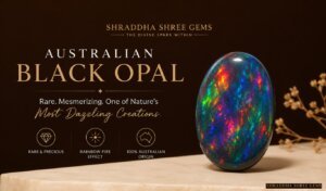 Rare Australian Black Opal with Rainbow Fire Effect