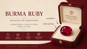Natural Burma Ruby pigeon blood red gemstone from Myanmar
