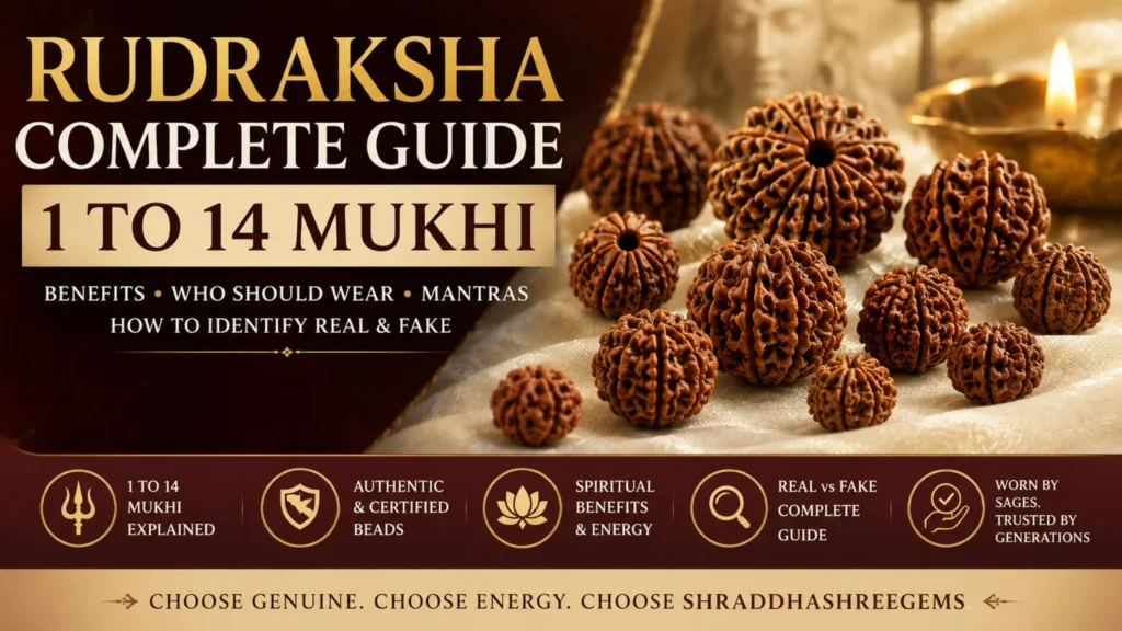 Natural Rudraksha bead featuring a textured sacred seed surface with traditional spiritual and earthy appeal.