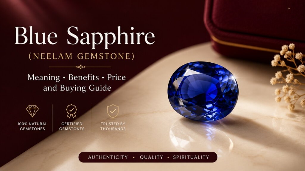 Natural Certified Blue Sapphire Neelam Stone by Shraddha Shree Gems