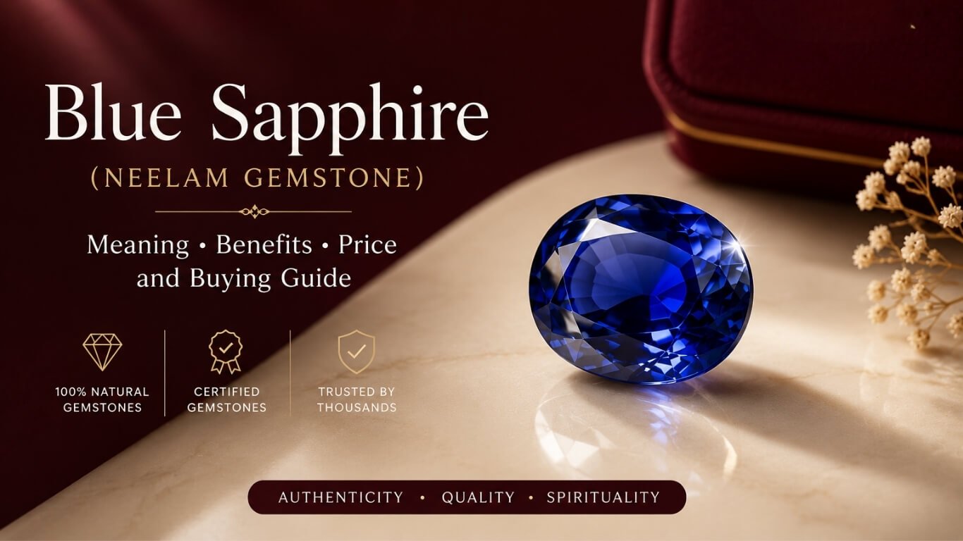 Natural Certified Blue Sapphire Neelam Stone by Shraddha Shree Gems