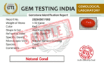 Natural Japanese Coral Oval Gemstone – JCR-010 - Image 4