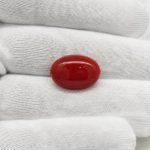 Natural Japanese Coral Oval Gemstone – JCR-013 - Image 2
