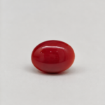 Natural Japanese Coral red to orange oval gemstone JCR-013 from Japan