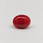 Natural Japanese Coral red to orange oval gemstone JCR-013 from Japan