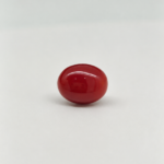 Natural Japanese Coral red to orange oval gemstone JCR-014 from Japan