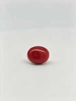 Natural Japanese Coral red to orange oval gemstone JCR-014 from Japan
