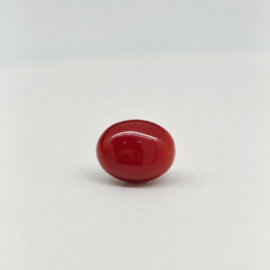 Natural Japanese Coral red to orange oval gemstone JCR-014 from Japan