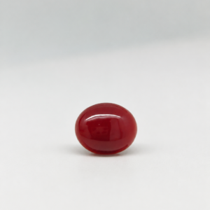 Natural Japanese Coral red to orange oval gemstone JCR-015 from Japan