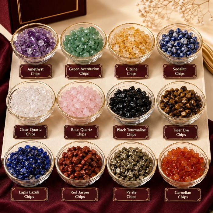 Buy Natural Crystal Chips | Amethyst, Rose Quartz, Clear Quartz, Citrine, Green Aventurine, Tiger Eye & Healing Crystal Chips