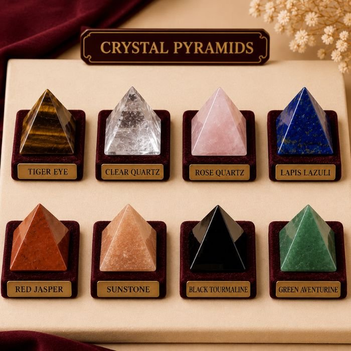 Buy Natural Crystal Pyramids | Clear Quartz, Rose Quartz, Amethyst, Tiger Eye, Green Aventurine & Healing Crystal Pyramids