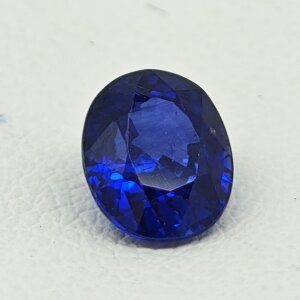 Natural Blue Sapphire rich blue oval gemstone BS-013