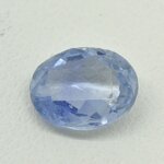 Natural Blue Sapphire light blue oval gemstone BS-007 from Sri Lanka