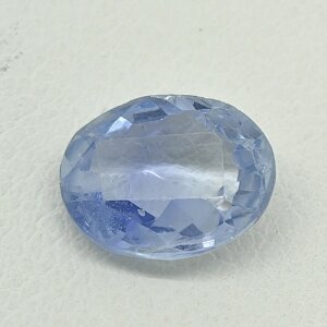 Natural Blue Sapphire light blue oval gemstone BS-007 from Sri Lanka