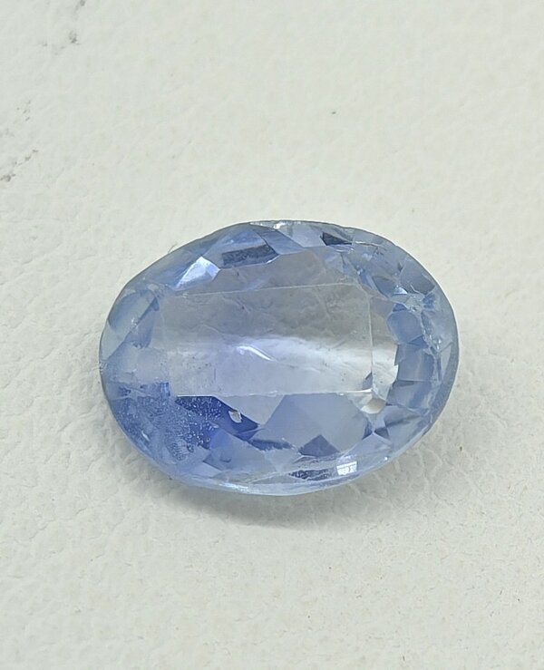 Natural Blue Sapphire – Light Blue Oval Gemstone Natural Blue Sapphire light blue oval gemstone BS-007 from Sri Lanka