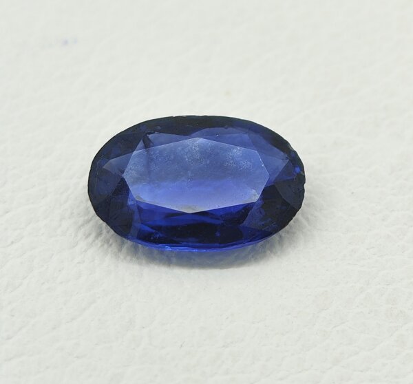 Natural Blue Sapphire deep blue oval gemstone BS-009