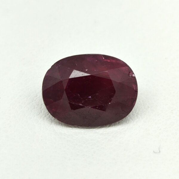 Natural Ruby – Dark Red Oval Gemstone RUB-011 Natural Ruby dark red oval gemstone RUB-011 from Africa