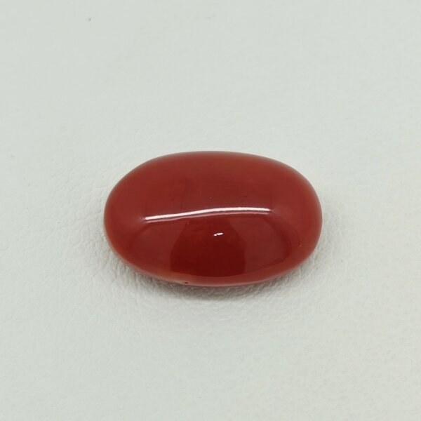 Natural Japanese Coral – Red to Orange Oval Gemstone JCR-011 Natural Japanese Coral red to orange oval gemstone JCR-011 from Japan