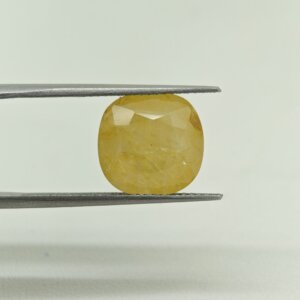Natural Sri Lankan Yellow Sapphire cushion gemstone YS-010 from Sri Lanka