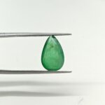Natural Zambian Emerald pear gemstone EM-013 from Zambia