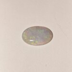 Natural Australian Fire Opal white oval cabochon gemstone OP-001 from Australia