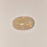Natural Fire Opal white oval cabochon gemstone OP-002 from Australia