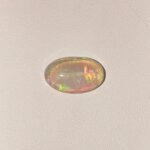 Natural Fire Opal white oval cabochon gemstone OP-005 from Australia