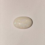 Natural Australian Fire Opal white oval cabochon gemstone OP-010 from Australia