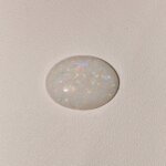 Natural Australian Fire Opal white oval cabochon gemstone OP-011 from Australia